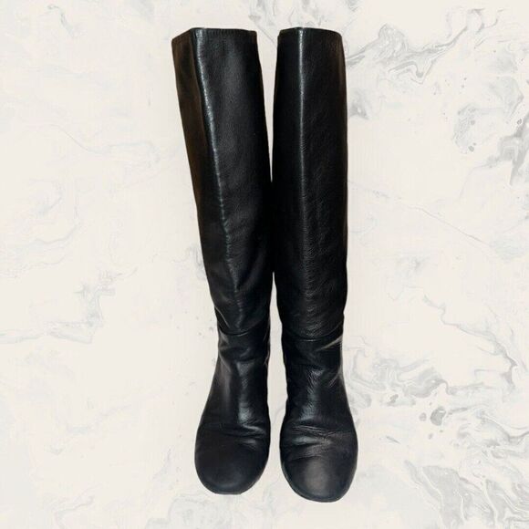 Tory Burch Brooke Slouchy 75mm Boot Nappa Leather Perfect Black Size 9.5M ($550) - Picture 2 of 12